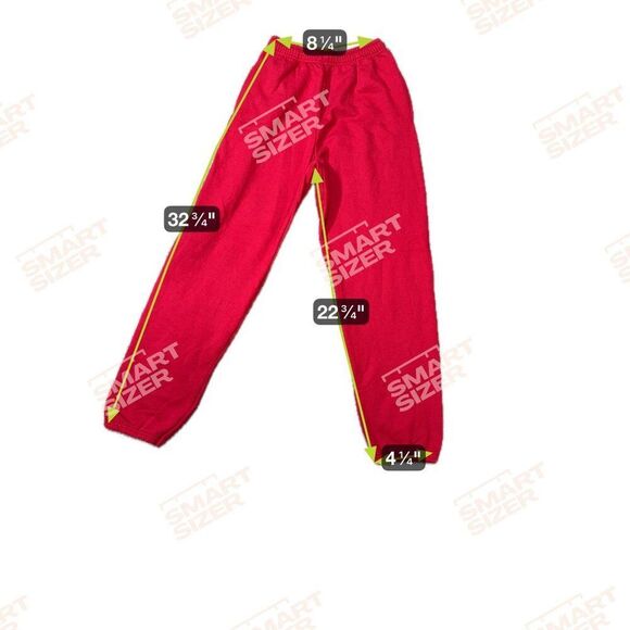 Athletic Works Red Jogger Sweatpants S 28 30 Cotton Polyester Elastic Waist - Picture 4 of 4